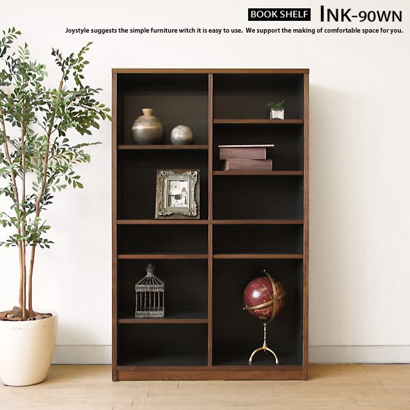 Walnut Wood Furniture／INK（インク） - ブックシェルフ 90 ウォールナット